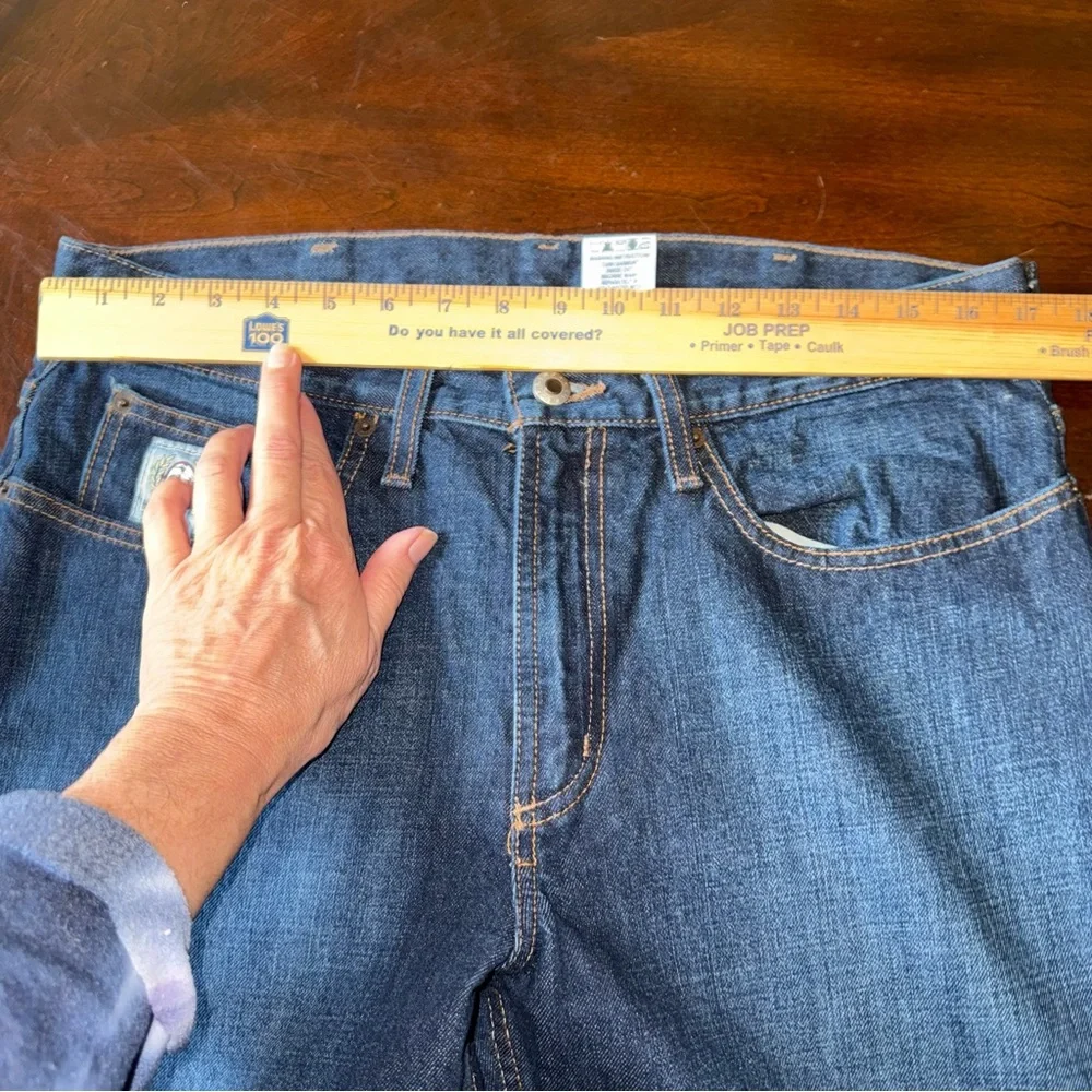Cinch Jeans Mens Size 33x31 Blue Cinch Up Straight Leg Zipper Button Rn# 155737